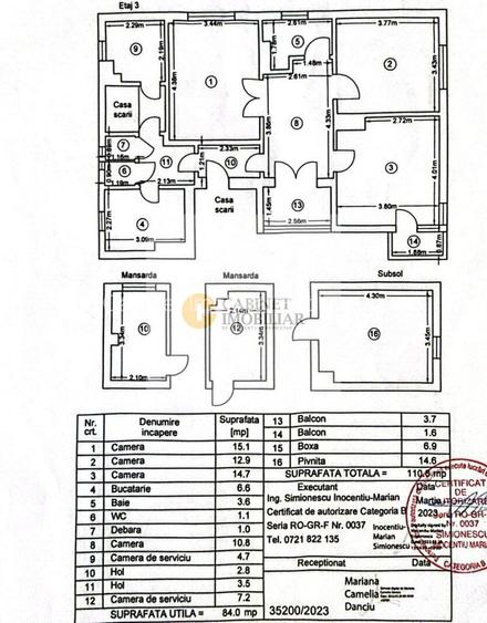 4 camere + birou | Biserica Casin | 110mp total | Renovat 2025 - 1
