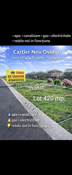 Vânzare Teren 420 mp. Ovidiu cartier nou - 2