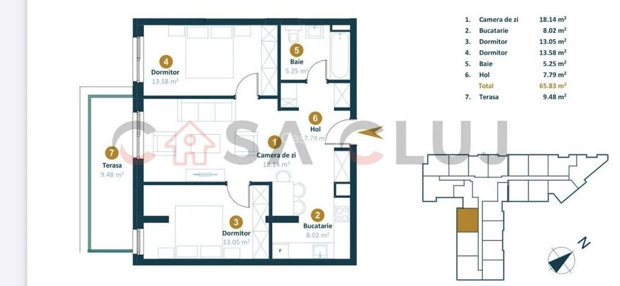 3 camere BLOC NOU, finisat modern, terasă spațioasă | Intre Lacuri - 10
