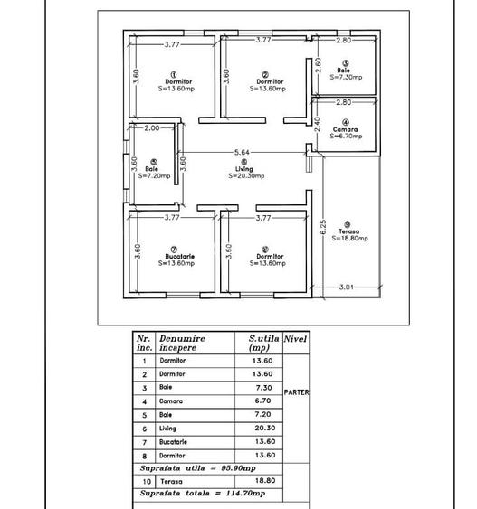 Sanmihaiul Roman - Casa individuala cu 4 camere si bucatarie inchisa - 19