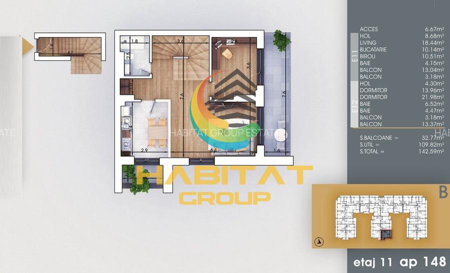 Pallady 4 camere tip duplex 143 mp la 8 minute metrou Teclu - 2