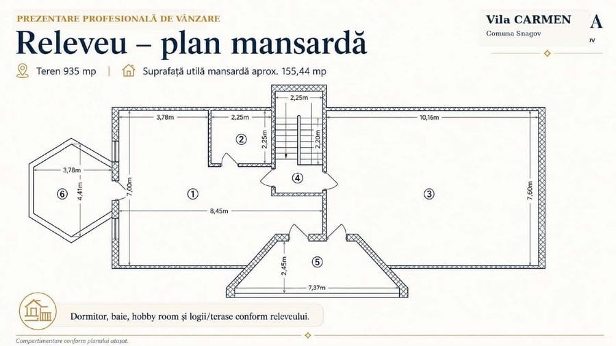Vilă individuală P+M în Comuna Snagov - Ciofliceni, la 100 m de Lacul Snagov