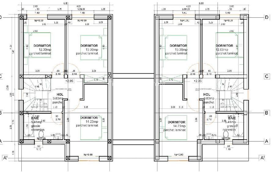 Sanandrei Duplex cu Perete Dublu, Proiect Modern - 12