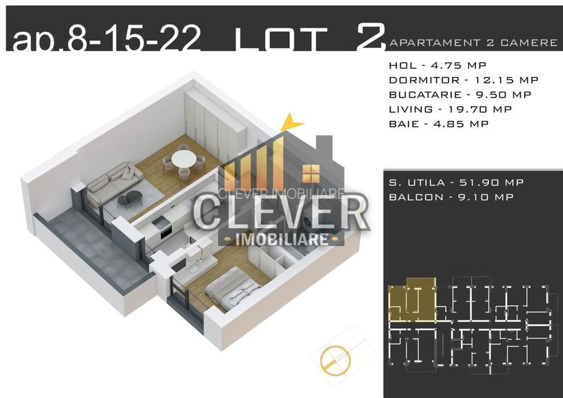Apartament 2 camere Theodor Pallady - Comision 0% - 2