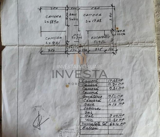 Apartament 3 camere decomandate la super pret Manastur! - 1