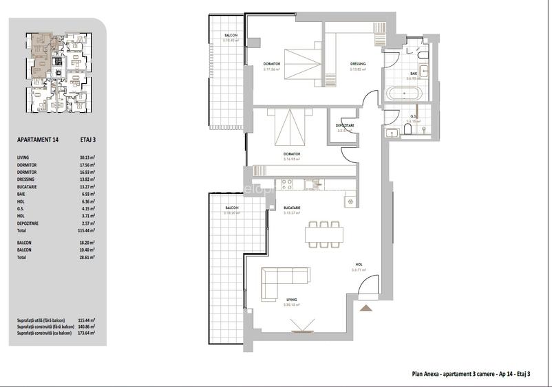 Iancu Nicolae | Apartament 3 Camere 144 mp | Imobil Boutique |Predare Septembrie - 1