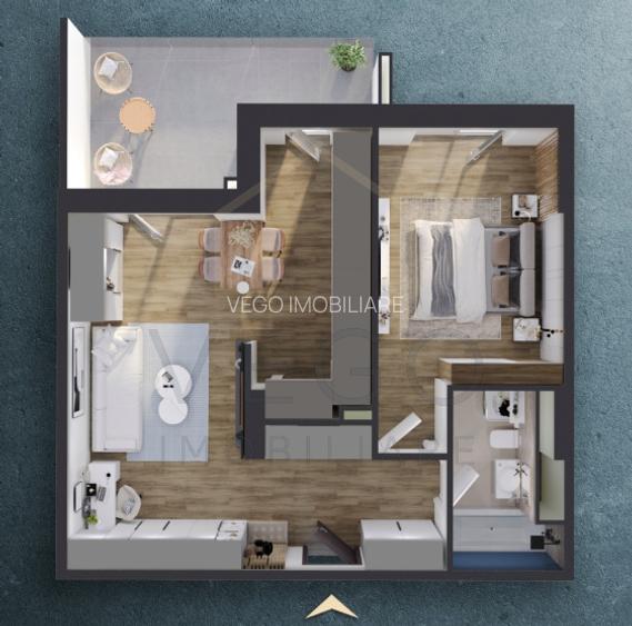 Apartament cu 2 camere in imobil nou, terasa 13 mp, zona Fabricii - 3