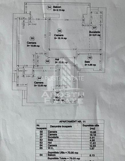 Apartament 3 camere, bloc nou, etaj 3, zona Aradului - 12