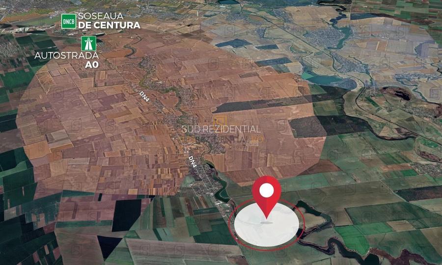 Teren 84.400 mp, ideal dezvoltare rezidentiala, PUZ aprobat, Frumusani - 2