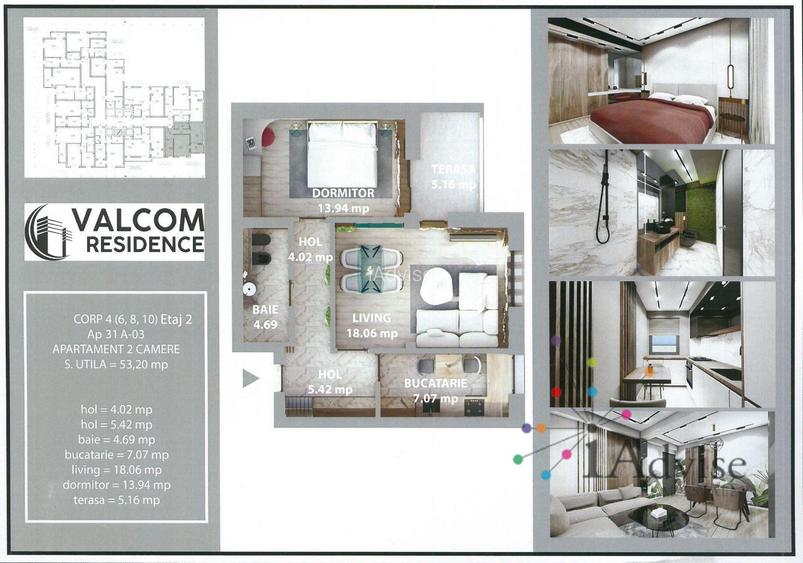 Valcom Residence Bartolomeu, 2 camere, terasa 5.16 mp, Comision 0% - 6