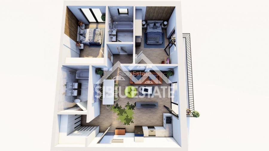 Apartament 3 camere , 87,6 mp utili , Etaj 1 , Finisaje Premium - 8