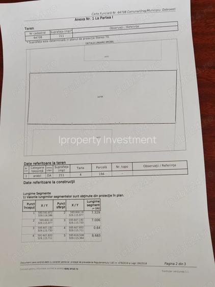 Dobroesti | Teren 211 Mp | Strada Trandafirilor | Deschidere 10 M  - 2