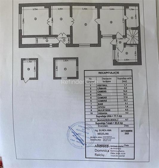 Apartament in vila | Piata Alba iulia - Decebal | parter / P+1 | - 15