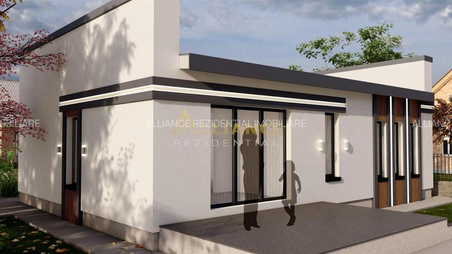 Casa individuala parter - 4 camere 2 bai - teren 309mp - 2