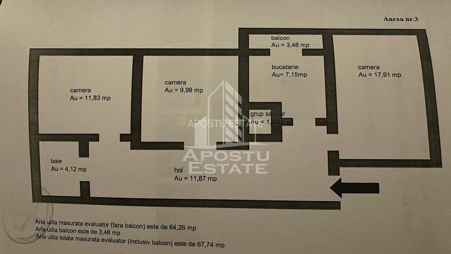 Apartament cu 3 camere, decomandat, zona Soarelui, Timisoara - 16