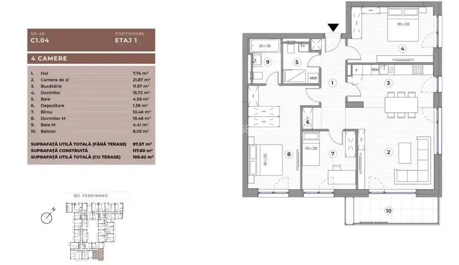 Apartament Lux 4 Camere Ferdinand - 15