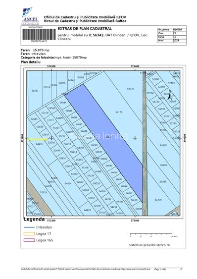 Proprietar - Teren intravilan unicat Clinceni - 15.070 mp - 14 euro/mp - 8