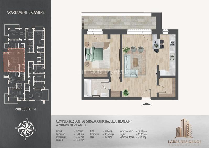 Apartament 2 camere Theodor Pallady,Metrou,Langa scoala Victor Brauner - 3