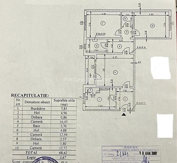 Apartament 3 camere, zona Centru, view spectaculos - 16