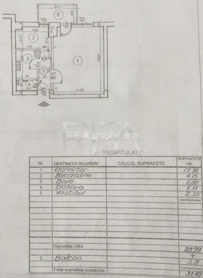 Garsoniera in Titulescu cu Vedere pe Spate  - 9