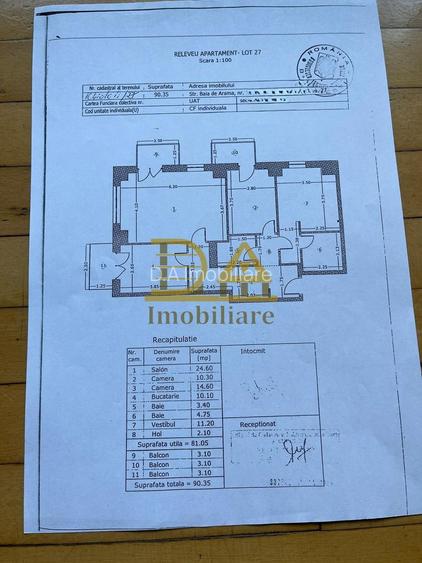 Apartament 3  camere | 81 mp |Vivenda Residencias Pret 210,000 E - 15