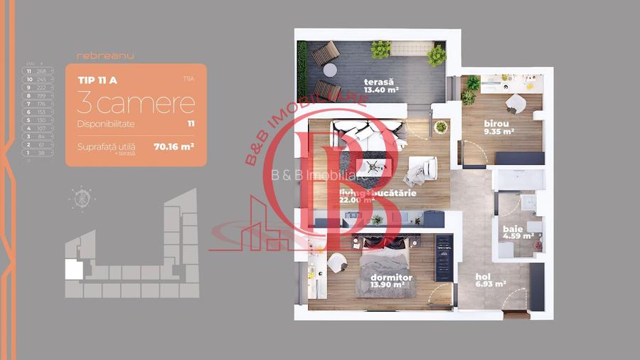 3 camere– Titan – Auchan 1 Decembrie 1918- Metrou Titan - 1