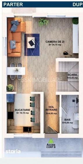 Casa - Duplex - 4 camere - 115mp - Curte 300mp - Utilitati - Sanpetru - 19