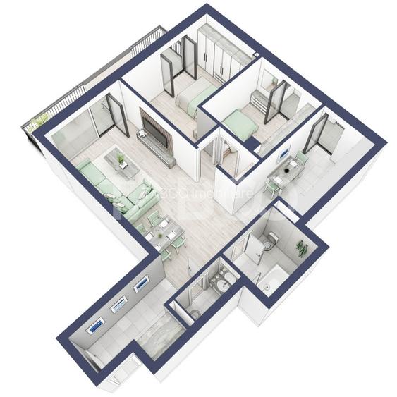 Comision 0-Apartament 3 camere 70 mp etaj 1 boxa la subsol Turnisor - 7
