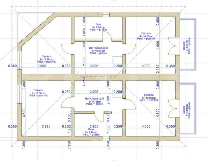 Dupex de vanzare, 120 mp utili, 150 mp de teren, zona Fagului - 4