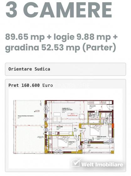 Apartament 3 camere + terasa/gradina, Floresti - 2