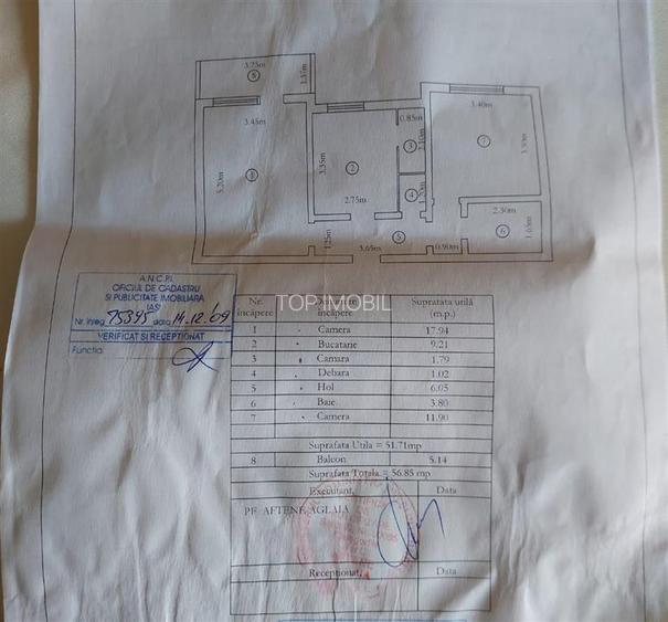 Tatarasi - Oancea, 2 camere decomandat, 57mp, etaj 2, bloc din 1987, liber - 9
