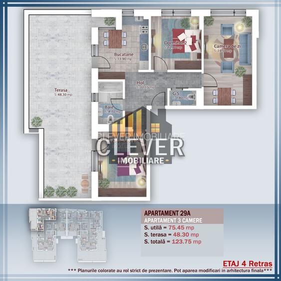 Apartament 3 camere cu terasă de 48 mp - Theodor Pallady - 1