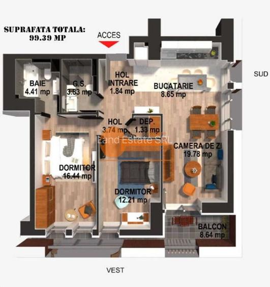 3 camere Moghioros REsidence ( loc parcare ) - 3