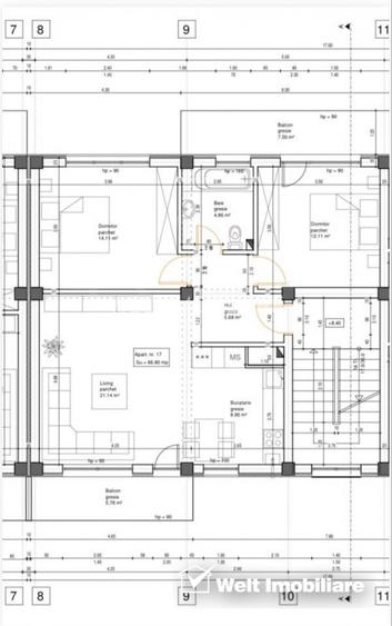Apartament  3 camere, 67 mp, la intrare in Floresti - 7