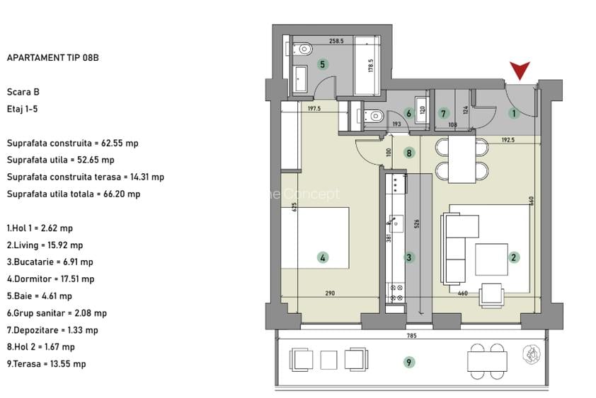 2 camere premium în nordul Bucureștiului | Terasă si Smart Home - 9