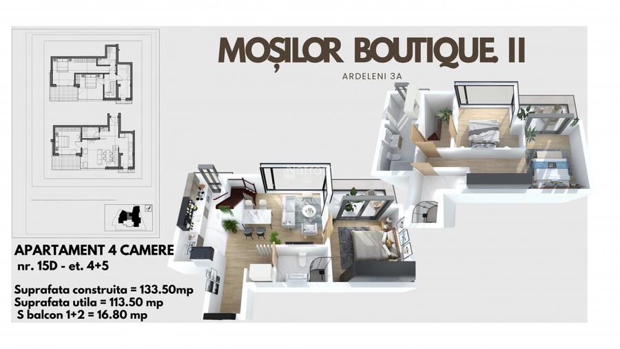 Dacia-Mosilor duplex cu vedere Sud - 14