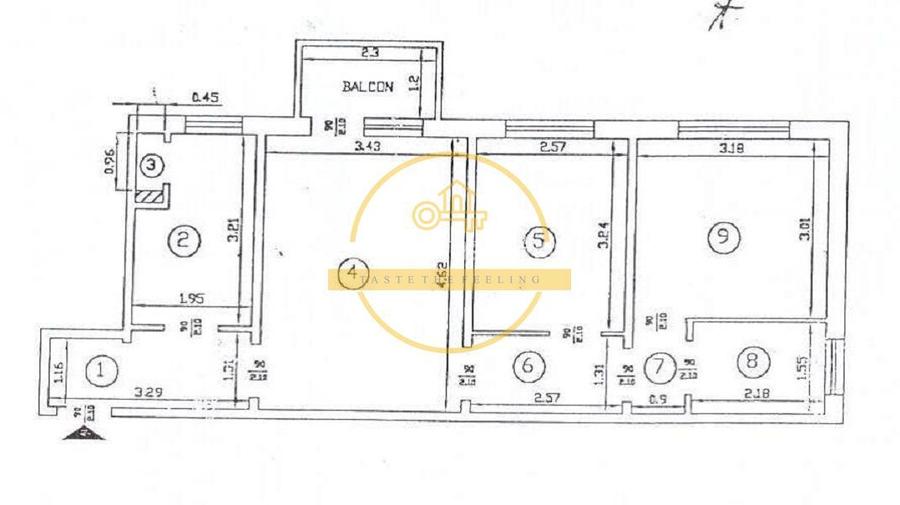 Apartament cu 3 camere / 55mp / zona Dacia - 13