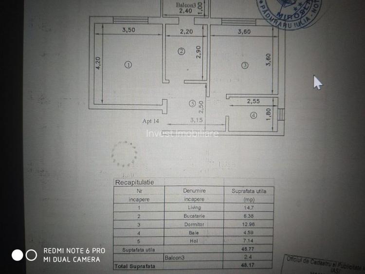 Apartament 2 cam. decomandat, et. 2, Str. Principala, CUG - 6