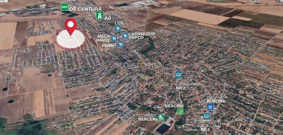 De vanzare teren intravilan 496 mp - Comuna Berceni - Str. Miorita - 2