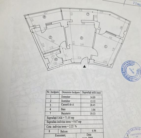 Etaj 1- Apartament 3 camere 78mp, Dorobantilor, Mobilat Utilat. - 3