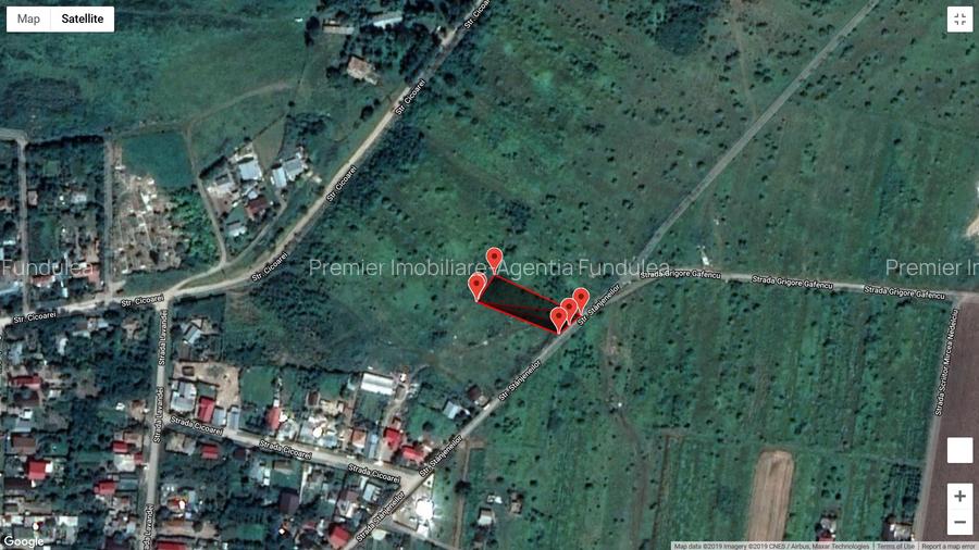 Teren intravilan Fundulea – 1.200 mp, deschidere 21 m, 12 €/mp - 2