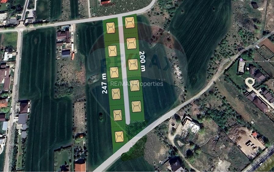 Teren intravilan, 9195 mp, dubla deschidere,Vladiceasca/Snagov - 2