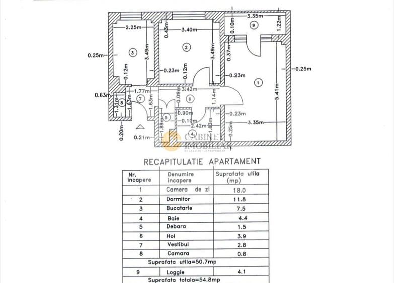 2 Camere - 55MP | Decomandat | 1985 | Metrou Crangasi la 10 minute - 1