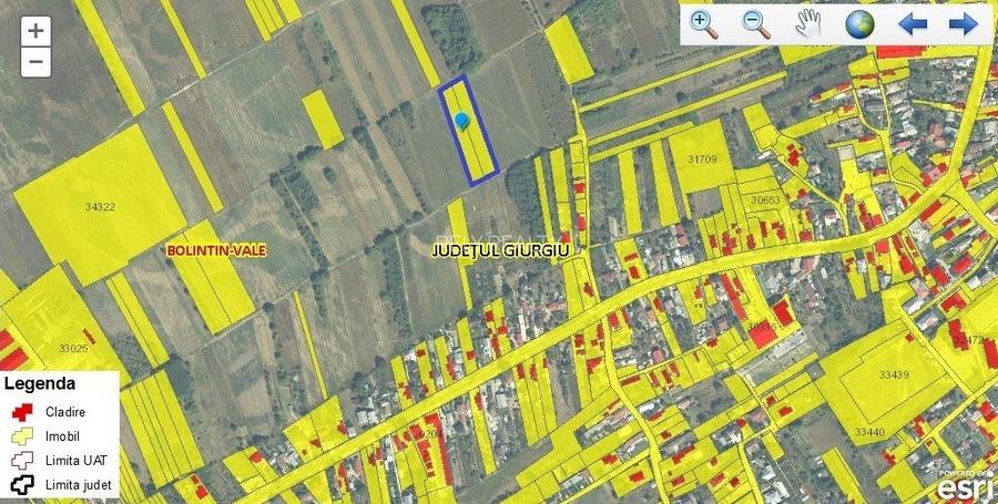 Vanzare teren intravilan, Bolintin Vale, 5.000 mp, 20 EUR  mp, comision 0% - 5