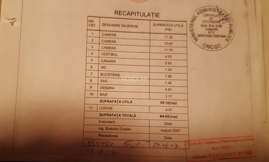 Apartament 3 camere Obor - aproape de metrou - 7 minute - 6