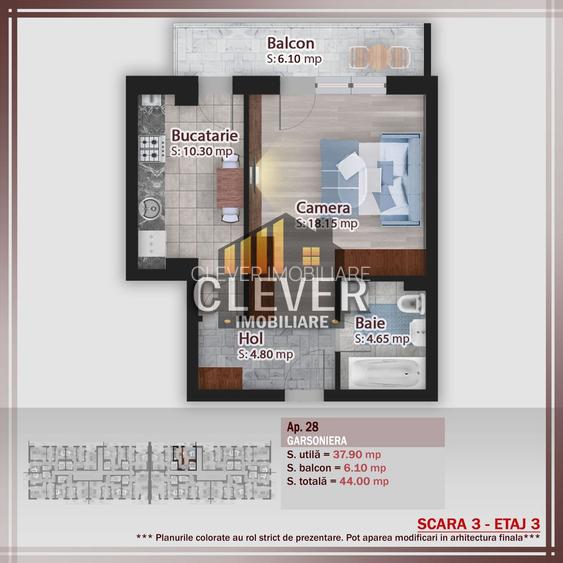 Garsoniera decomandata Direct Dezvoltator-Theodor Pallady - 2