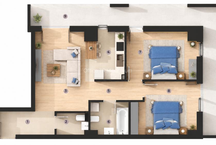 Apartament de vanzare, 3 camere, blocul C2, Zona Tatarasi-Venetia - 4
