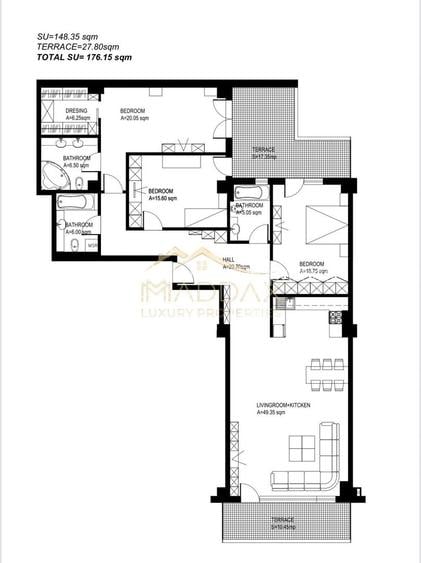 Apartament LUX**4 camere**176 MP**2 locuri parcare//PRIMAVERII - 19