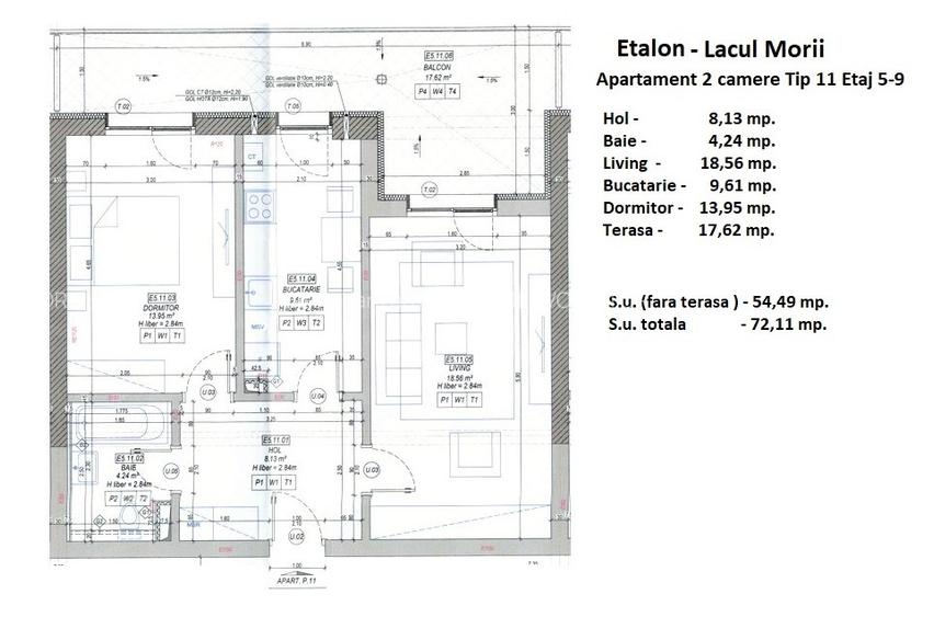 Apartament 2 camere,centrala proprie, Blv. Uverturii-Lidl,comision 0,TVA inclus! - 7