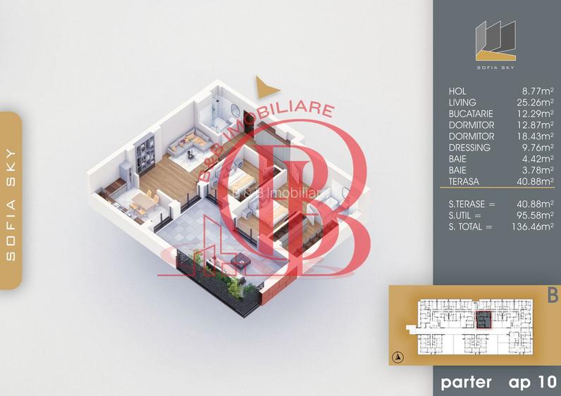 3 camere cu dressing si terasa 41mp 7min Metrou N. Teclu - 2